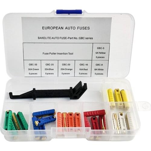 Brand New High Quality Eastern European Car Fuse 5A-30A Cylindrical Fuse Ceramic Tube Fast-blow Fuse Car Fuse Block Truck