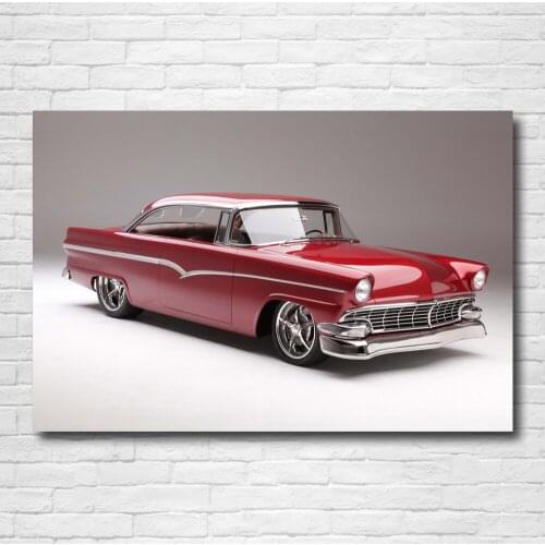 Ford Victoria Cars Classic Red Modified Retro Cars Posters Canvas Wall Art Prints for Home Room Decor