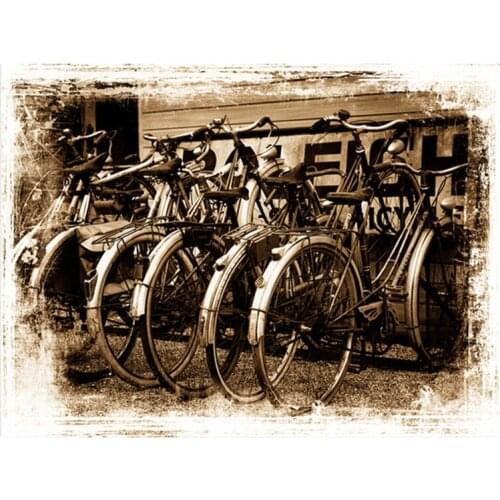 Full square round drill 5d Diy Diamond Painting Retro Picture Bicycle Diamond Embroidery Cross Stitch Mosaic Handmade ZP-2275