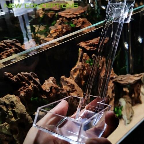 Transparent Acrylic Shrimp Feeder Feeding Tube Dish Cup Snail Fish Food Dish Container Aquarium Fish Tank Accessory