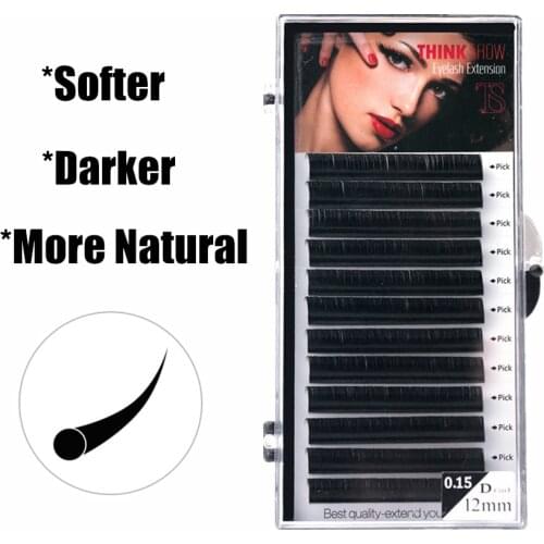 THINKSHOW Individual Eyelashes False Mink Eyelashes Classic & Russian Volume Lash Extension Eyelash Extension Supplies Cilia