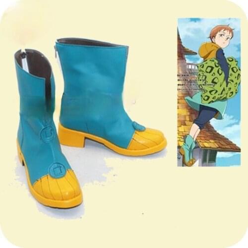 The Seven Deadly Sins Sloth King Anime Characters Shoe Cosplay Shoes Boots Party Costume Prop