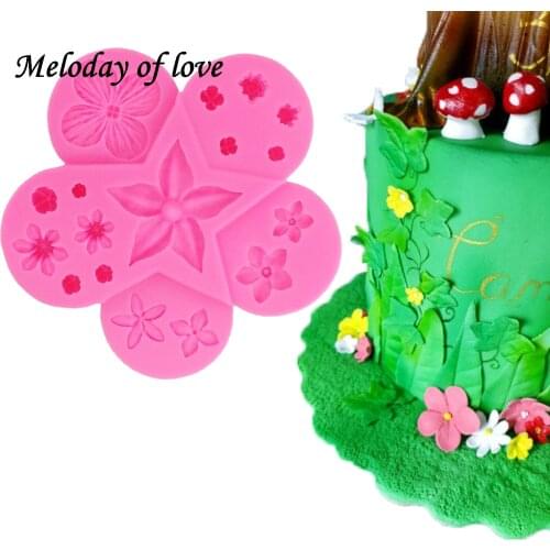 Various shapes Sugarcraft Flower Silicone mold fondant mould DIY cake decorating tools chocolate baking tools for cakes T1328