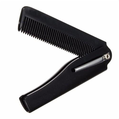 1 PCS Mens Womens Beauty Tools Handmade Folding Pocket Clip Hair Moustache Beard Comb Hair Accessories