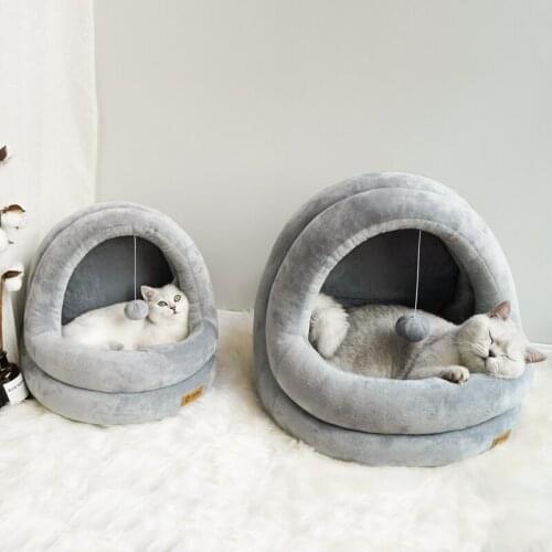 High Quality Cat House Beds Kittens Pet Cats Sofa Mats Cozy Bed Toy Dog for Small Kennel Home Cave Sleeping Nest Indoor Products