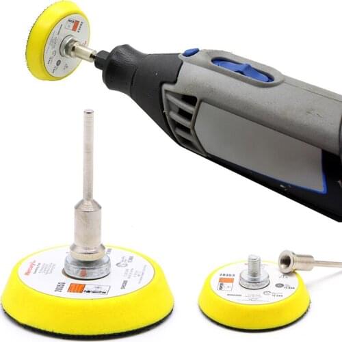 Y1UU 2" Mix Grit Sander Disc 3mm Shank Sanding Polish Polishing Pad Backer Plate Hot