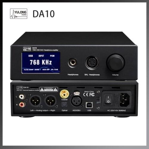 Yulong DA10 AK4497 PCM768K DSD512 Full Balanced DAC Single-end/Balanced Headphone Amplifier