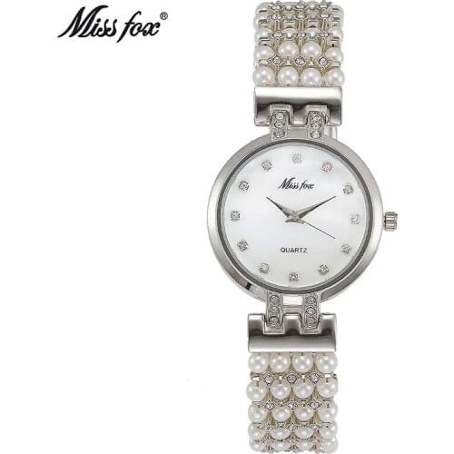 Fashion Women Crystal Pearl Watches Famous Brand Ladies Wrist Watch Female Casual Dress Luxury Clock Bayan Kol Saati Reloj Mujer