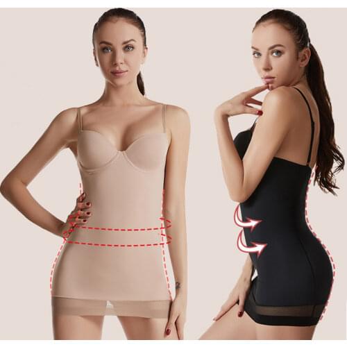 Women Half Slips for Under Dresses High Waist Underskirt Seamless Skirt Tummy Control Body Shaper Butt Lifter Slimming Underwear
