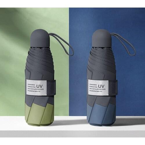 8 Ribs Mini Umbrella Windproof anti-UV Protection 5Folding Umbrella Portable Travel Rain Women Umbrella Pocket Children Umbrella