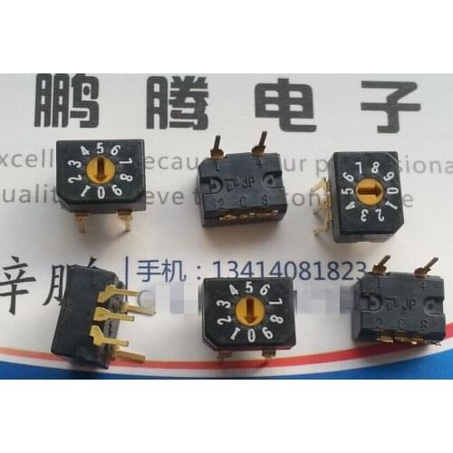1PCS Original Japanese ALPS 0-9/10-bit rotary encoding switch 8421 positive code 3: 2 pin digital switch XC124C810