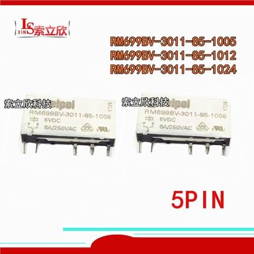 10PCS/lot 100%New Relay RM699BV-3011-85-1005 RM699BV-3011-85-1012 RM699BV-3011-85-1024 RM699BV 3011 85 1024 5V 12V 24V 5PIN