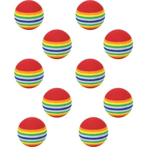 10Pcs 63mm Elastic Golf Sponge Balls Lightweight Golf Ball Indoor Outdoor Practice Training Aids Golf Clubs Equipment