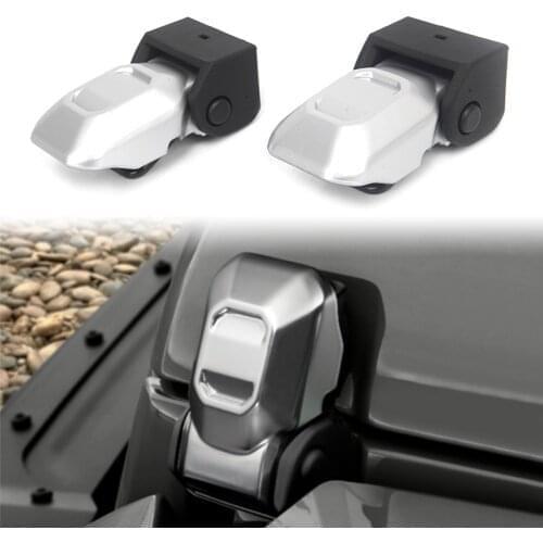 2Pcs Silver Car Hood Lock Latch For 2018 2019 2020 2021 Jeep Wrangler JL & Gladiator JT