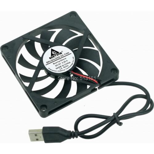 5 Pieces/lot Gdstime USB 5V Fan 80mm 80mmx80mmx10mm 8cm 8010 DC Cooling Cooler Fan