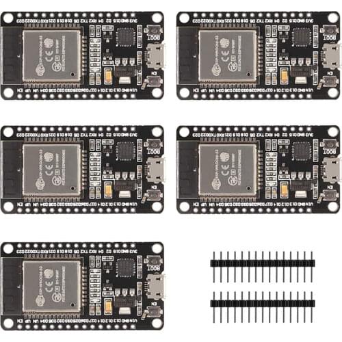 5PCS ESP32 ESP-32S WiFi Development Board NodeMCU-32S Microcontroller Processor Integrated Chip CP2102 for Arduino IDE
