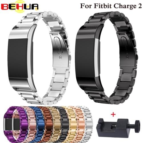 Metal Strap For fitbit charge 2 band strap Screwless Stainless Steel Bracelet For Fitbit charge2 Wristbands Replace Accessories