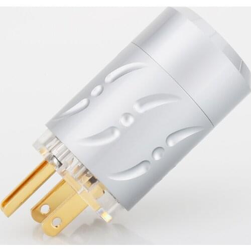 Viborg VM512G High Transparent AC red copper Gold Plated HIFI US mains Power Plug Male IEC Connector