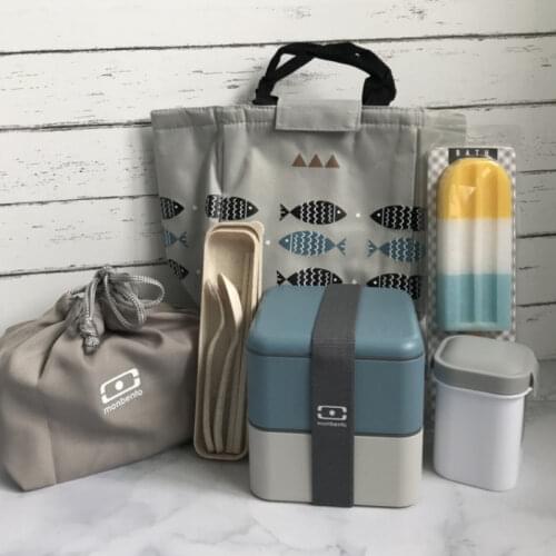 France Monbento Double-deck Japanese Lunch Box Can Microwave Oven Heating Man Lunch-box Fresh Bodybuilding