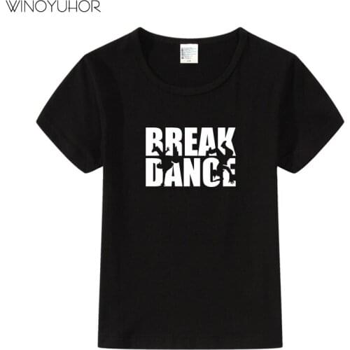 Hip Hop Girls Boys Cartoon T Shirts Kids Toddler Short Sleeve T-shirts Summer Children Breakdance Clothes Tee Tops