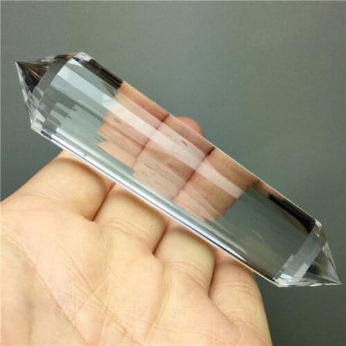 39g24Sided Natural Clear Double Terminated Vogel Inspired Crystal Wand