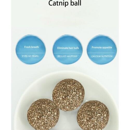 Catmint Toy Ball Tooth Cleaning Molar Soothing Mood Amusing Cat Toy Catmint Ball Cat Snacks Catnip