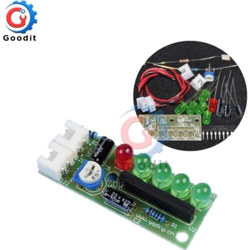 KA2284 Audio Level Indicator Suite Trousse DIY Electronic Kit Parts 5mm RED Green LED Level Indicating 3.5-12V DIY KIT