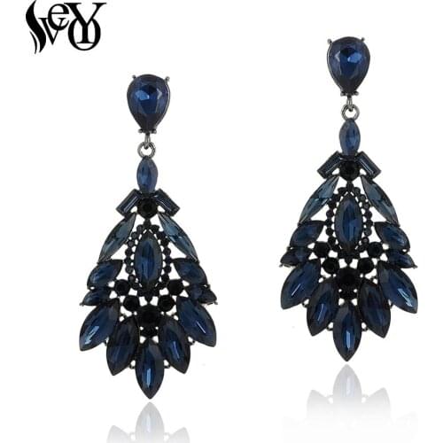 VEYO Classic Crystal Drop Earrings Geometry ZA Dangle Earrings for Women Fashion Jewelry Wholesale