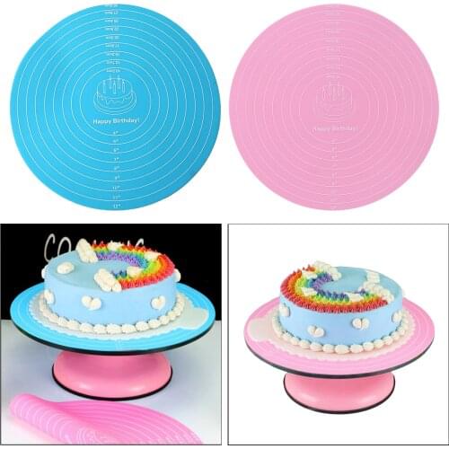 Confectionery and Pastry Accessories, Multi-function Cooking Pad ,Round Silicone Placemat Cake Mat ,Baking Tool Kitchen 30 cm