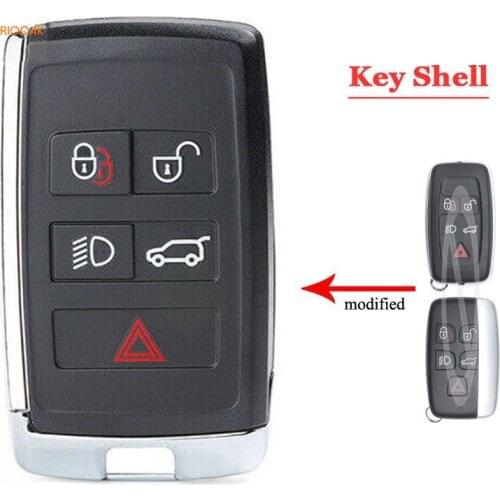 Modified High quality 5 button smart remote Key Shell case Fob For Land Rover Range Rover Evoque sport LR4 LR2 uncut HU101 blade