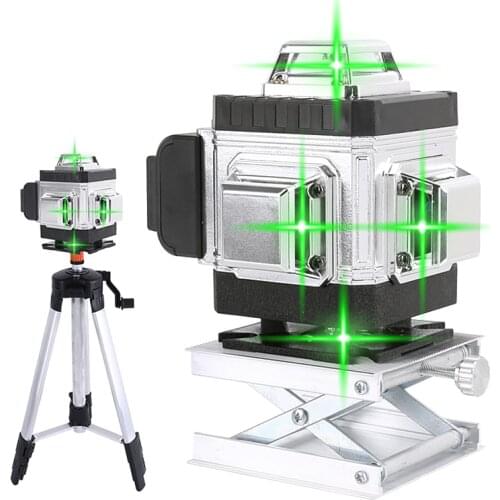 Laser Levels 16 Lines 4D Self-leveling 360 Horizontal And Vertical Cross Powerful Green Beam Lines Construction Tool Laser Level