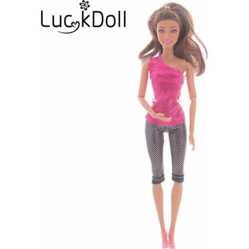 LUCKDOLL Fashion Cute and Beautiful Casual Set Fit 11.8Inch Doll Clothes Accessories,Girls Toys,Generation,Birthday Gift