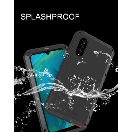 LOVE MEI Powerful Metal Phone Case For Samsung Galaxy A70S Waterproof Aluminum Shockproof Cover For Samsung A70S & Gorilla Glass