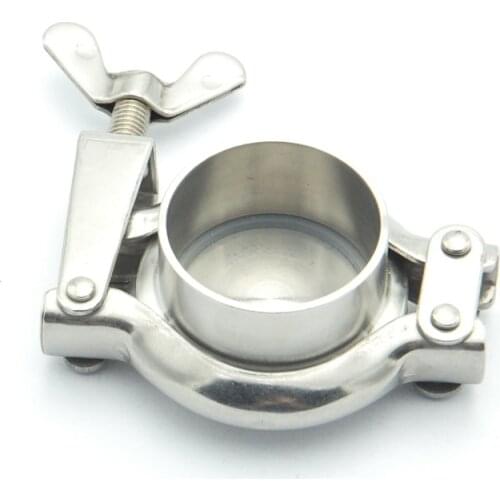 304SS Sanitary Pipe Fitting Set 16mm Pipe OD Sanitary Weld Ferrule + 1/2" Tri Clamp + Silicon Gasket + End Cap For Home Brew