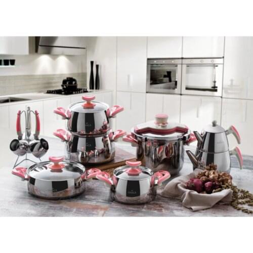Yavruağzı Lotus 18 Piece Dowry Team cookware set quality cookware set luxury cookware