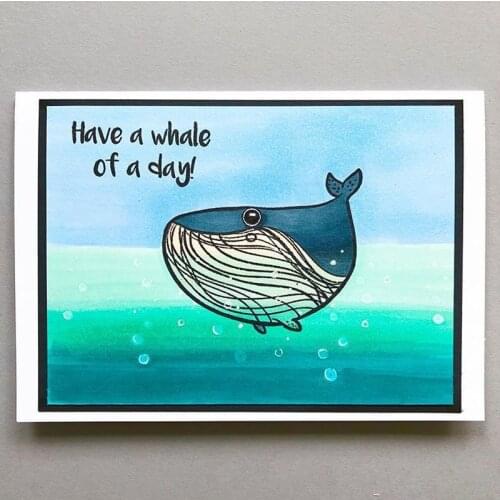 Have a Whale Of A Day Stamp And Die Set For Card Making Adorable Whale Die And Stamp Set