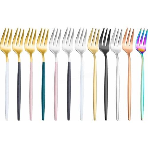 Fork Complete Dinnerware Tea Fork Stainless Steel Western Cutlery Set Tea Fork Kitchen Mirror Silverware Tableware Sets Hot Sale