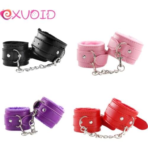 EXVOID Slave Handcuffs SM Restraints Bondage Cosplay Ankle Cuff Restraints Sex Toy for Couples BDSM Bondage Plush Hand Cuffs