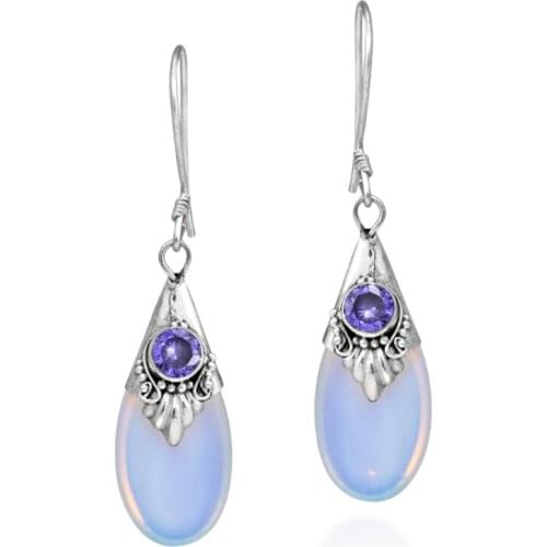 2020 New Arrival Fashion White Moonstone Earrings Earrings Jewelry