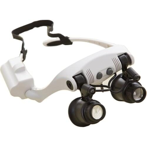 Optical K9 Headset Glasses Magnifying Glass With LED Light Bracket Type Clock Repair Magnifying Glass
