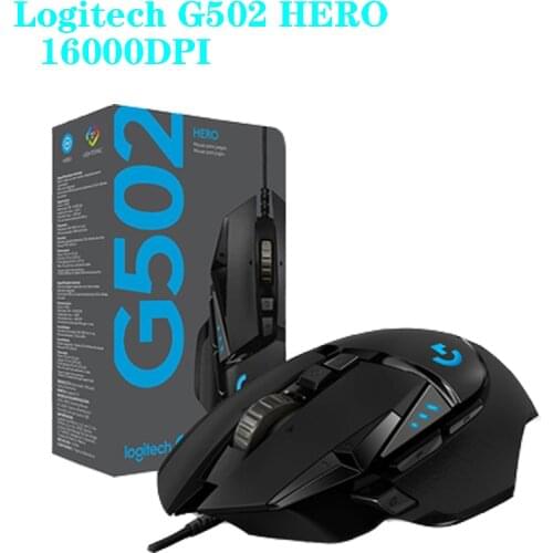 Original logitech G502 hero high performance game mouse hero engine with 16,000 DPI programmable adjustable light synchronizatio