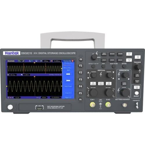 Hantek Digital Osciiloscope 2 Channels 100Mhz/150Mhz Storage Osciloscopio 1GSa/s Sample Rate DSO2D10 2D15 2C10 2C15