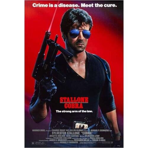 COBRA Movie Poster 1986 oil paintings Modular picture canvas Prints Wall Art For Living Room Bedroom Decor with frame