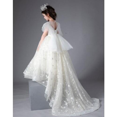 High-end luxury children Catwalk evening dress 2020 New kids clothes ball gown birthday party dress for girls vestidos Y2701