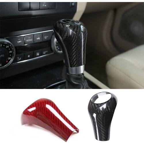 Real Carbon Fiber Gear Shift Knob Head Decoraive Trim Cover Fit for Mercedes Benz A C E G GLK CLS Class X204 W212 W204 2007-2013