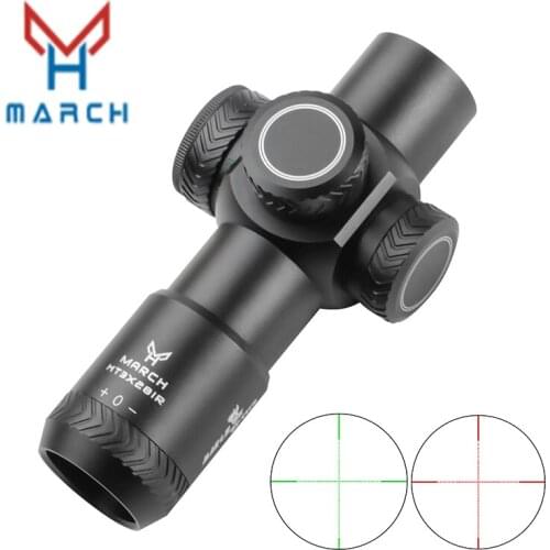 MARCH HT3X28 Tactical RifleScope Rood Groen Richtkruis Airsoft Jacht Optics Schieten Glock Gun Sight Airsoft pistol scope angel