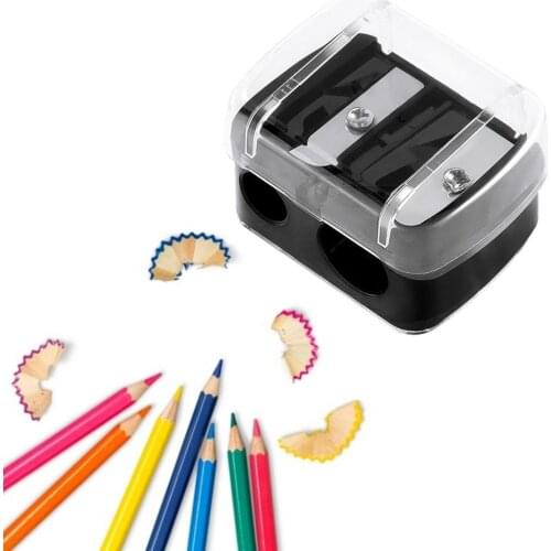 Eyebrow Sharpener Lipstick Pencil Eyeliner Pencil Sharpener Double Holes Precision Pencil Sharpener Girls Gift School Supplies