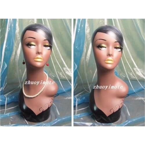 High Quality Fiberglass Vintage Female Mannequin Dummy Head Bust ,Manikin Head For Earrings &Wigs & Hat & Jewelry Display