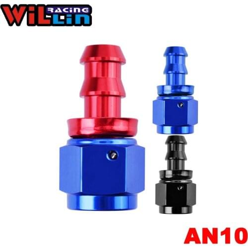 WILLIN - AN10 10AN Straight Aluminum Push On Hose End Oil Cooler Hose Fitting