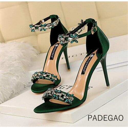 Women Sandals 2020 Crystal Party Elegant Casual Women Shoes Sexy Elegant High Heels